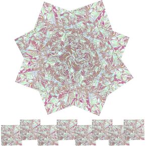 120 قطعة من أغلفة السيلوفان من AIKS، أوراق السيلوفان بألوان قوس قزح لتزيين الأعمال الفنية اليدوية والمزيد (7.5 × 7.5 بوصة) in Kuwait