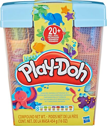 Play-Doh Imagine Animals Storage Set, 22 Accessories, Arts and Craft Activities for Kids 3 Years & Up, Animal Toys in Saudi Arabia