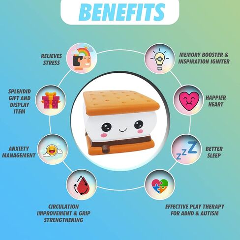 لعبة إسفنجية معطرة بطيئة الارتفاع من سيرينيلايت - ألعاب لطيفة ومحبوبة للضغط وتخفيف التوتر - قطعة واحدة (المزيد) in Kuwait