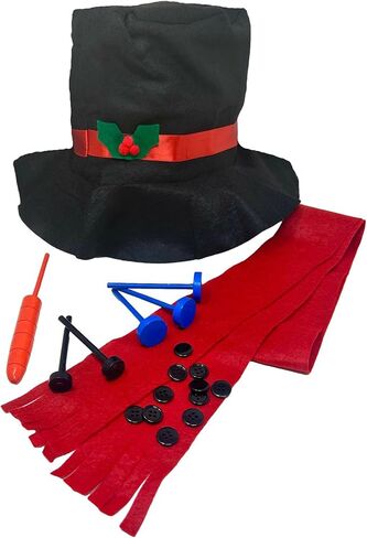 مجموعة Santa's Studio Snowman - قم ببناء مجموعة إكسسوارات رجل الثلج مع وشاح قبعة وأنف - مجموعة حزمة in Kuwait