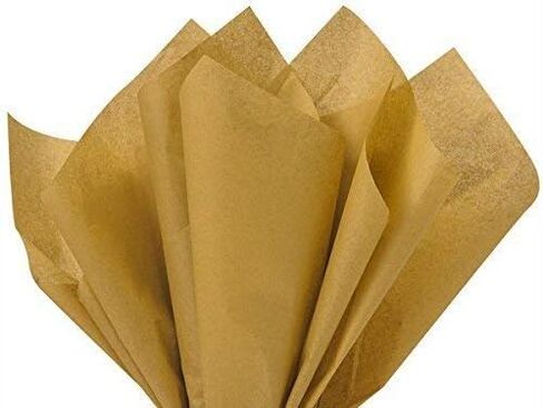 Premium Quality Gift Wrap Paper 100 Sheets Bulk Gift Wrap Tissue Paper, 15" X 20" Gold in Kuwait