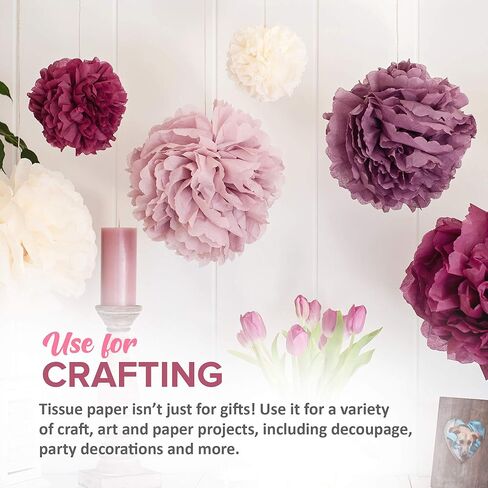 Premium Quality Gift Wrap Paper 100 Sheets Bulk Gift Wrap Tissue Paper, 15" X 20" Gold in Kuwait