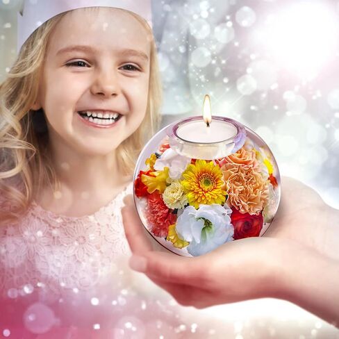 قوالب حامل شموع صغيرة من الراتنج، حامل شموع كروي كبير من الراتنج، 4 انش و3.2 انش، قالب راتنج دائري من السيليكون، عبوة من قطعتين in Kuwait