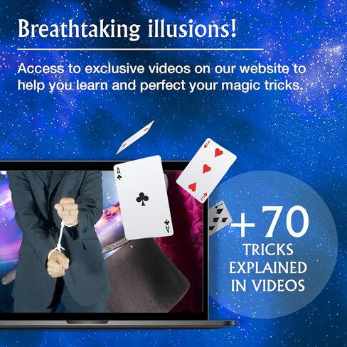 LUGY Magic Secrets - Magic Set for Beginners & Kids - Learn 70 Basic Level Magic Tricks - Comprehensive Magic Starter & Learning Kit - Includes Video Tutorials - Suitable for Age 7+ in Saudi Arabia
