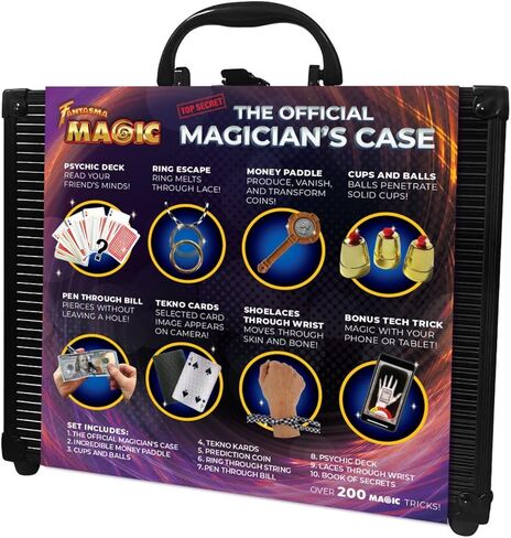 Fantasma Official Magician’s Case – Over 200 Tricks in an Self-Contaned Travel Case,Black, Gold in Kuwait
