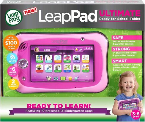 LeapFrog LeapPad Ultimate Ready للكمبيوتر اللوحي المدرسي، (تغليف خالٍ من الإحباط)، أخضر in Kuwait