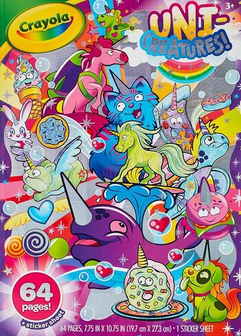 Crayola Uni-Creatures Coloring Book, 64 Unicorn Coloring Pages, Gift for Kids, Ages 3, 4, 5, 6, in Kuwait