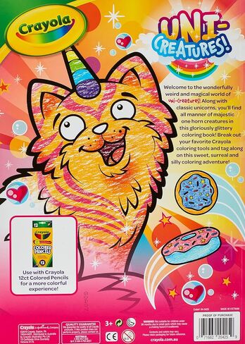 Crayola Uni-Creatures Coloring Book, 64 Unicorn Coloring Pages, Gift for Kids, Ages 3, 4, 5, 6, in Kuwait