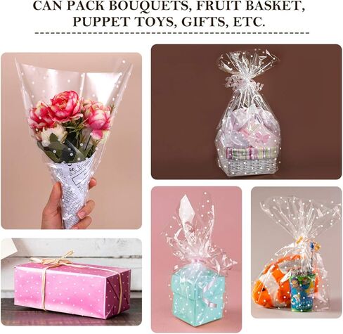 لفة ملفوفة من السيلوفان الشفافة من نوبيستي | لفة هدايا بسمك 2.5 مل لفة سيلوفان رول للهدايا سلال فن الزهور in Kuwait