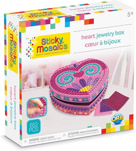 ORB صندوق مجوهرات بتصميم قلب فسيفساء لاصق 51099.0، متعدد الالوان in Kuwait