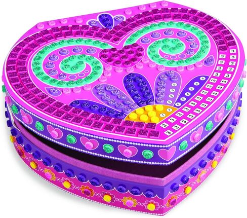 ORB صندوق مجوهرات بتصميم قلب فسيفساء لاصق 51099.0، متعدد الالوان in Kuwait
