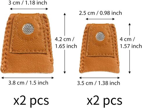 غطاء حماية للاصابع من الكشتبان للخياطة من 4 قطع، غطاء كشتبان للعملات المعدنية، غطاء كشتبان للحياكة والخياطة اليدوية، غطاء كشتبان للتطريز اليدوي in Kuwait