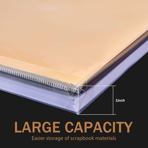72 Pcs Scrapbook Paper Storage Organizer 12 x 12 Inches Plastic Paper Holder for Holding Scrapbook Paper Files Photos Vinyl Paper, Clear in Saudi Arabia