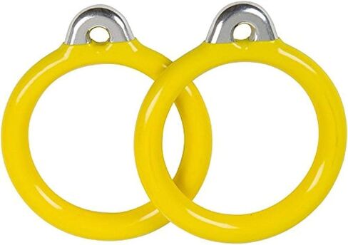 Swing Set Stuff Commercial Round Trapeze Rings with SSS Logo Sticker, Yellow in Saudi Arabia