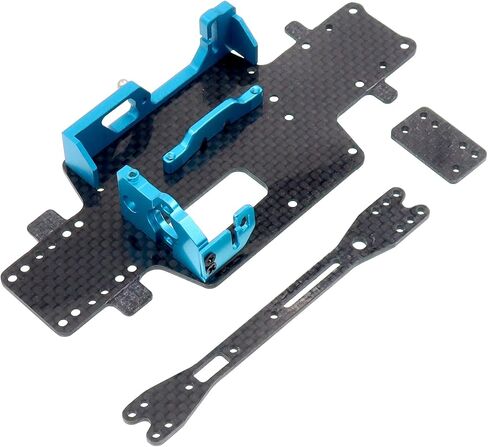 Treehobby Carbon Fibre Base Plate RC Car Chassis Armor Kit with Battery Mount and Motor Mount Compatible with WLtoys 1/28 284131 K979 K989 K999 RC Car Upgrades Parts (Red) in Kuwait
