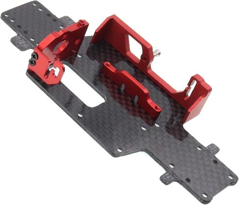 Treehobby Carbon Fibre Base Plate RC Car Chassis Armor Kit with Battery Mount and Motor Mount Compatible with WLtoys 1/28 284131 K979 K989 K999 RC Car Upgrades Parts (Red) in Kuwait