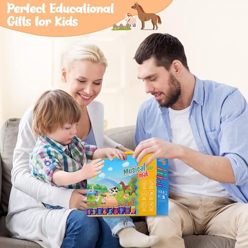 RONIPIC Musical Piano Mat,Upgraded Floor Dance Toys Child Floor Keyboard Touch Play Blanket Dance Mat,Musical Mat Early Educational Toys Gifts with 27 Music Sounds for 2/3/4/5/6 Toddlers in Kuwait