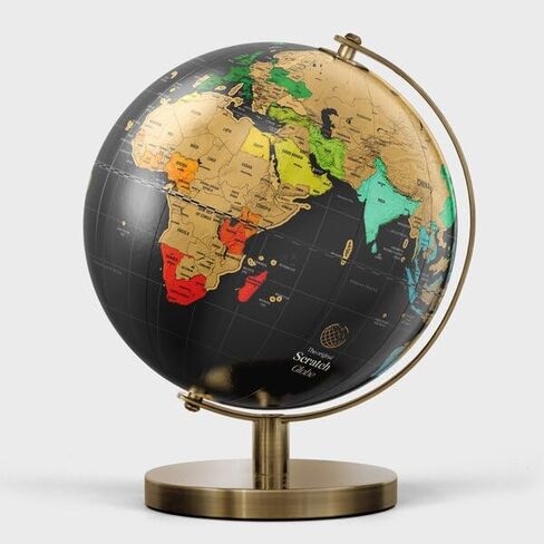 Luckies Of London World Globe Scratch Map | Scratch Off World Map | Interactive Map Of The World | Globe Decor & Travel Decor | Travel Map | Travel Gifts For Women & Travel Gifts For Men | Large Globe in Saudi Arabia
