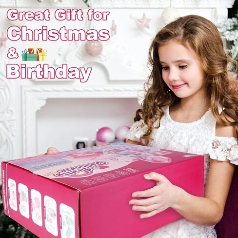 بيت الدمية بوبكسين للفتيات، لعبة بناء بيت الأحلام، أثاث وإكسسوارات بيت الدمى، بيت الدمى المضيء مع دمية، منزل الأميرة للعب التظاهري للأطفال الصغار والأطفال (4 غرف) in Kuwait