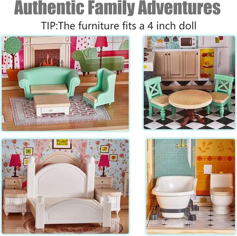 توب برايت. بيت دمى خشبي مع مصعد، بيت دمى دريم للبنات الصغيرات بعمر 5 سنوات in Kuwait