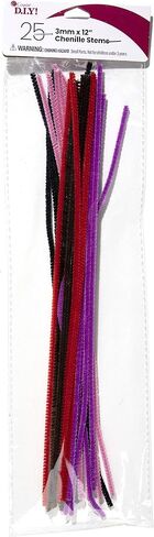 Cousin DIY Multicolor Chenille Stem Pipe Cleaners, 3mm x 12 inch, 25 Pack in Saudi Arabia