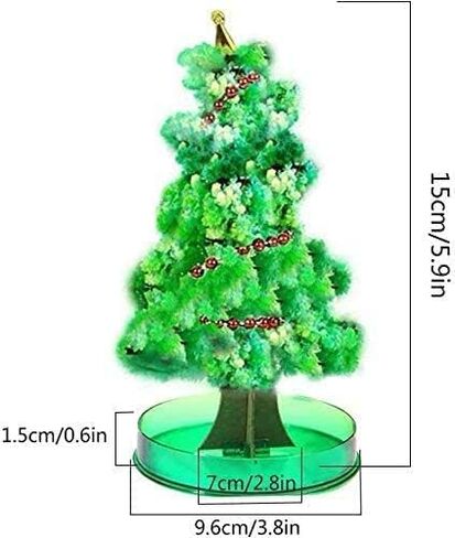 شجرة عيد الميلاد الكريستالية السحرية المتنامية، توفر للأطفال مجموعة جديدة، ألعاب تعليمية مثيرة للاهتمام وألعاب الحفلات، زينة عيد الميلاد DIY (قطعتان) in Kuwait