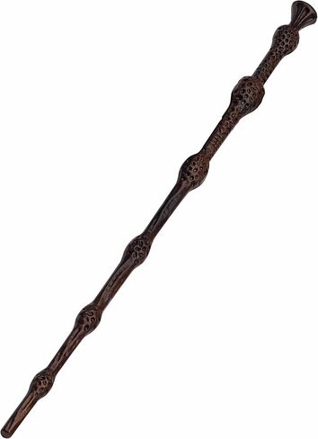 Handicraftviet اليد منحوتة الخشب عصا المعالج السحرية / عصا الساحرة الصولجانات الخشبية الحقيقية 15 بوصة للمعالجات / هدية سحرية لجميع القديسين، عيد الميلاد وحفلة عيد ميلاد / نجمة العصا الخشبية (S5) in Kuwait