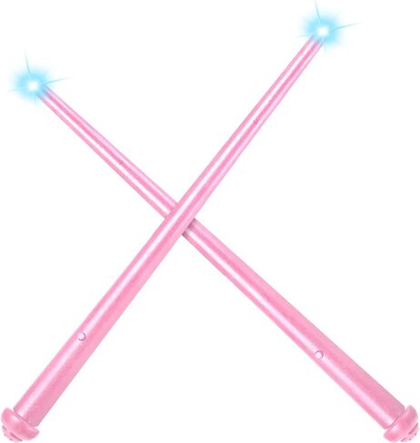 Gejoy 2 Piece Light up Wand Magic Wizard Wand Princess Fairy Wands Christmas Light Sound Toy Cosplay Props for Kids (Silver,Clear) in Saudi Arabia