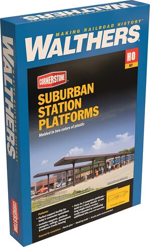 مجموعة نموذج مقياس Walthers Cornerstone HO - قاعدة Brick Craneway وStreet 3-Pack in Kuwait