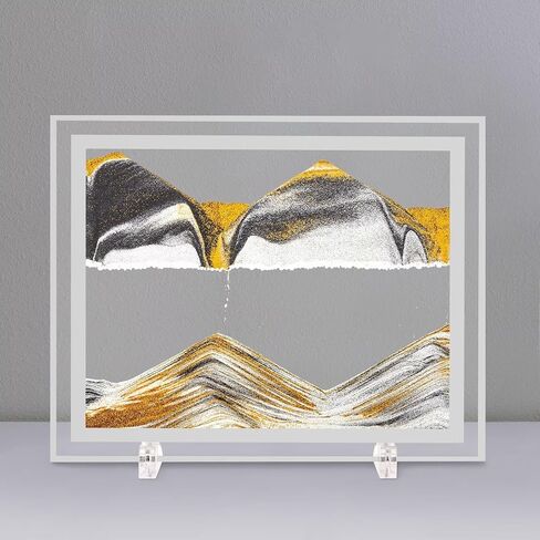 LCDOCLAK Moving Sand Art Picture (12 * 10 in),3D Hourglass Deep Sea Sandscape,3D Desktop Art for Home Office Decoration in Kuwait
