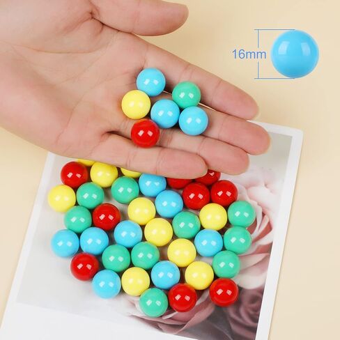 Laviesto Game Replacement Balls for Chinese Checker,50 pcs Solid Color Replacement Marbles Balls for Chinese Checkers, Marble Run, Marbles Game,Hungry Hungry Hippos(5/8 Inch) (2 Colors) in Kuwait