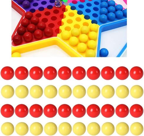 Laviesto Game Replacement Balls for Chinese Checker,50 pcs Solid Color Replacement Marbles Balls for Chinese Checkers, Marble Run, Marbles Game,Hungry Hungry Hippos(5/8 Inch) (2 Colors) in Kuwait