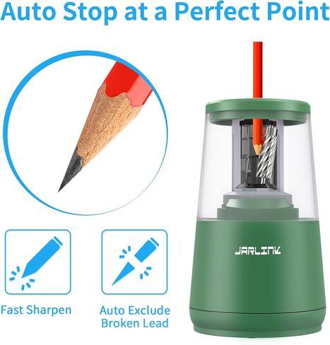 JARLINK Electric Pencil Sharpener, Heavy Duty Helical Blade, Auto Stop in Kuwait