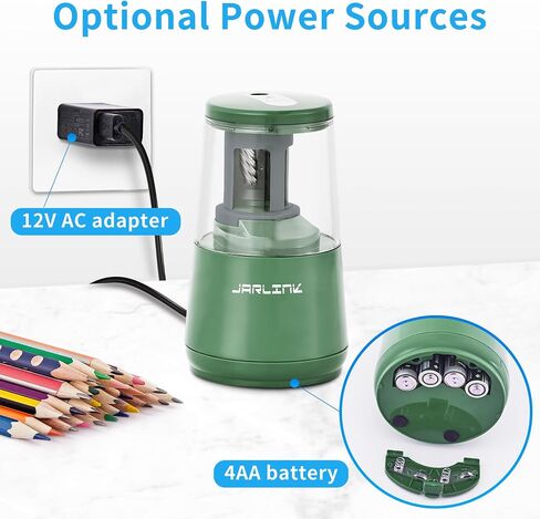 JARLINK Electric Pencil Sharpener, Heavy Duty Helical Blade, Auto Stop in Kuwait