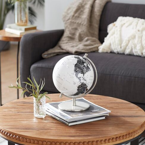 Deco 79 Aluminum Globe, 8" x 8" x 11", White in Saudi Arabia