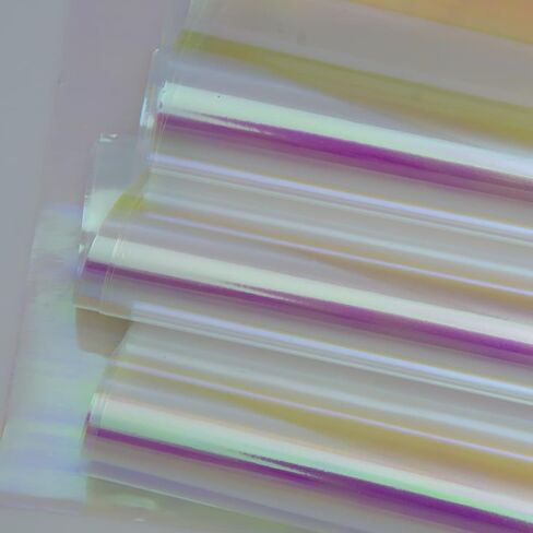 120 قطعة من أغلفة السيلوفان من AIKS، أوراق السيلوفان بألوان قوس قزح لتزيين الأعمال الفنية اليدوية والمزيد (7.5 × 7.5 بوصة) in Kuwait