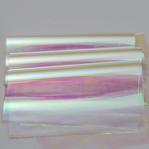 120 قطعة من أغلفة السيلوفان من AIKS، أوراق السيلوفان بألوان قوس قزح لتزيين الأعمال الفنية اليدوية والمزيد (7.5 × 7.5 بوصة) in Kuwait