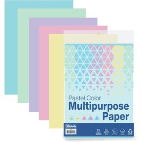 BAZIC 100 Sheets Pastel Color Multipurpose Paper 8.5"x11", Colored Copy Paper Fax Laser Printing for Office School (100/Pack), 1-Pack
