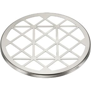 PATIKIL 3.9 Inch Flower Frog Lid, Metal Round Floral Vase Insert Arranger Grid Pattern for Arrangement Plant Fixation, Silver