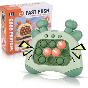 وحدة تحكم دفع سريعة مع تعليقات صوتية فورية | لعبة الدفع السريع المحمولة باليد | لعبة التململ الحسية التعليمية التفاعلية للأطفال والكبار | هدية ممتعة للأطفال من عمر 3 إلى 12 عامًا (غزال بني) in Kuwait