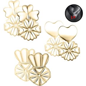 Earring Lifters - Earring Backs Lifts Heavy Stud Earrings, earlobe Support for Earrings, Heart, Tiara Earring Backs for Heavy Earring, Upgraded Large Earring Backs for Droopy Ears S in Saudi Arabia