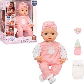 Baby Born My Real Baby Doll Annabell - Blue Eyes: Realistic Soft-Bodied Baby Doll Ages 3 & Up, Sound Effects, Drinks & Wets, Mouth Moves, Cries Real Tears, Eyes Open & Close, Pacifier in Kuwait