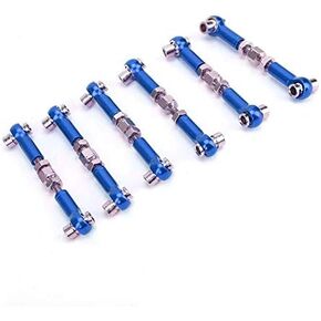 RC Pull Rod, 6Pcs Adjustable Servo Links Tie Rod Set for RC Hobby Model Car 1/10 Buggy Tourning Car 47mm Accessories(Navy) Car Model Accessories Hsp Rc Car Parts in Saudi Arabia