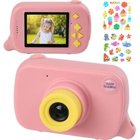 Kids Camera Girl Toys for 3-8 Year Old Girls Children Digital Cameras Shockproof Protection Ideal Christmas Birthday Gifts for 4 5 6 7 8 9 Year Old Girl with 16GB Memory Card by Zayyd Pink in Saudi Arabia