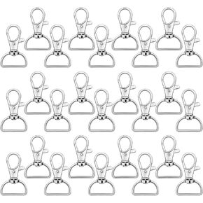 35 Pieces Swivel Clasps Lanyard Snap Hooks Keychain Clip Hook Metal Lobster Claw Clasp with D Rings for Keychain Purse Hardware Sewing Craft Project(25 mm,Bronze) in Kuwait