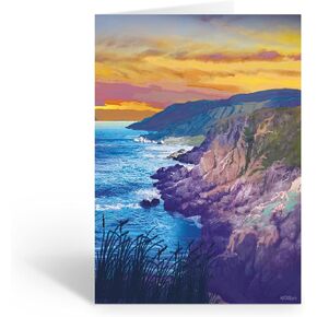 Stonehouse Collection Sunset Coastal View You Note Card - 10 Boxed Cards & Envelopes (Coastal Sunset)