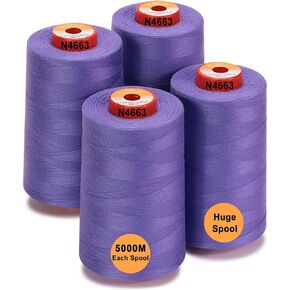 New brothread 4 Large Cones All Purpose Polyester Thread -White in Saudi Arabia
