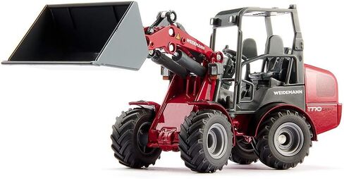 SIKU 3059، لودر Weidemann Hoftrac بأربع عجلات، 1:32، معدن/بلاستيك، أحمر، ذراع تحميل متحرك ومجرفة in Saudi Arabia