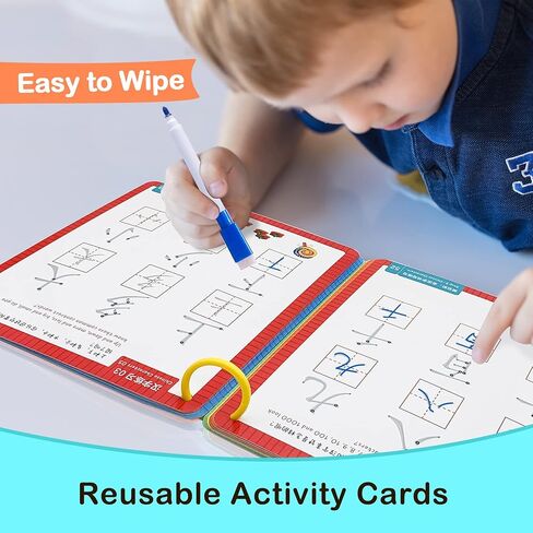 كتاب تدريب الشخصيات الصينية من Elite Panda للأطفال، تعلم التحكم في القلم الصيني، 30 بطاقة نشاط قابلة لإعادة الاستخدام مع 8 علامات مسح جافة، لعبة ما قبل المدرسة مع دعم ثنائي اللغة مصممة للأطفال الصغار in Kuwait