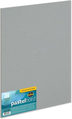 Ampersand Art Supply Pastel Painting Panel: Museum Series Pastelbord, Grey, 1/8 Inch Flat Profile, 14x18 in Saudi Arabia